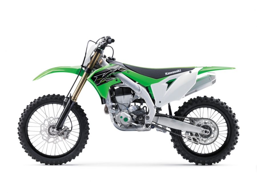 Vista lateral esquerda Kawasaki KX450F 2019