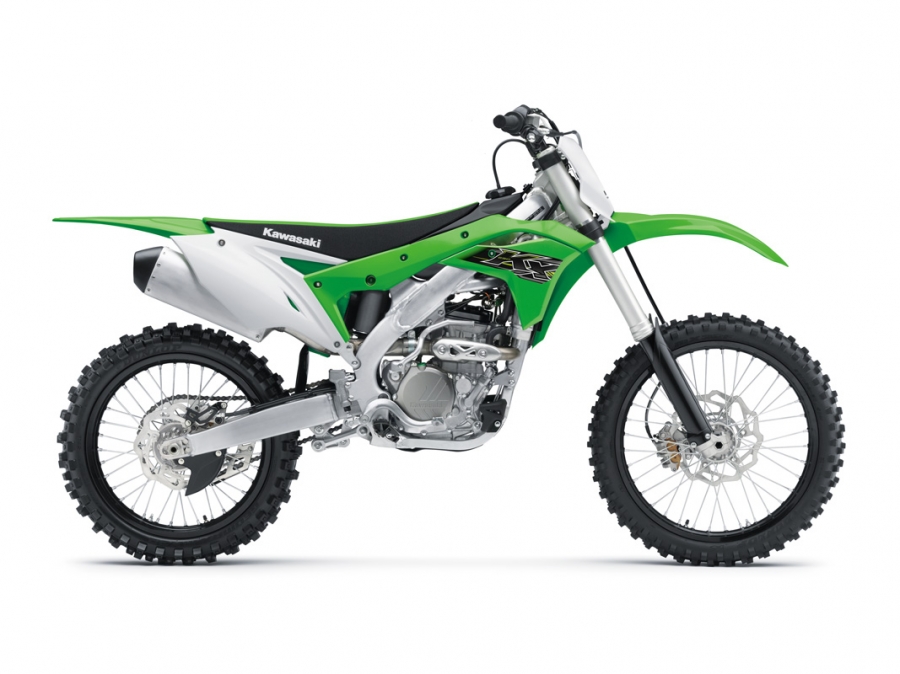 Vista lateral direita Kawasaki KX250F 2019